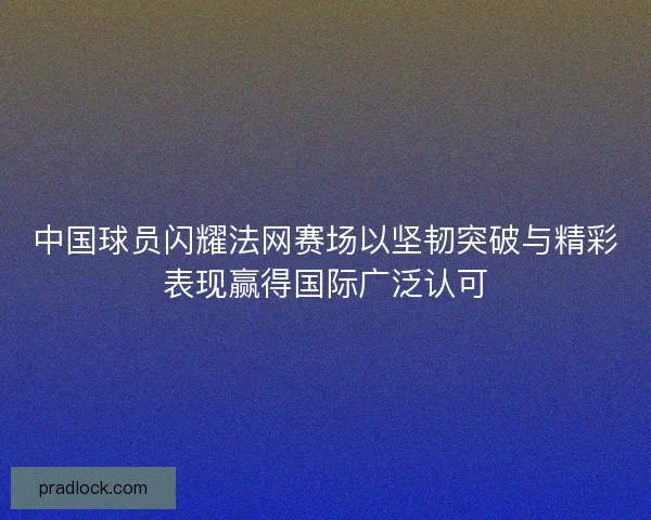 中国球员闪耀法网赛场以坚韧突破与精彩表现赢得国际广泛认可